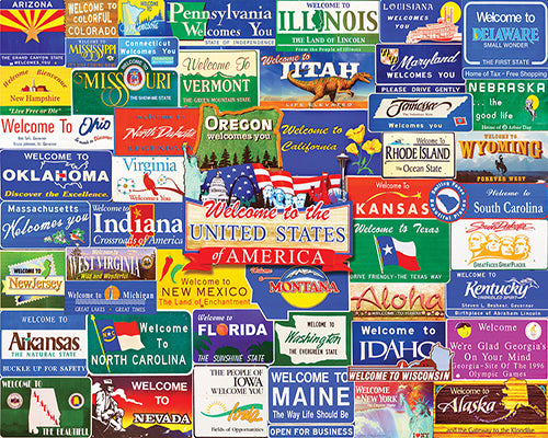 Welcome Road Signs puzzle