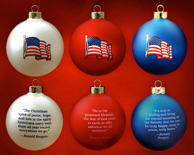 Patriot Exclusive Reagan Ornament set