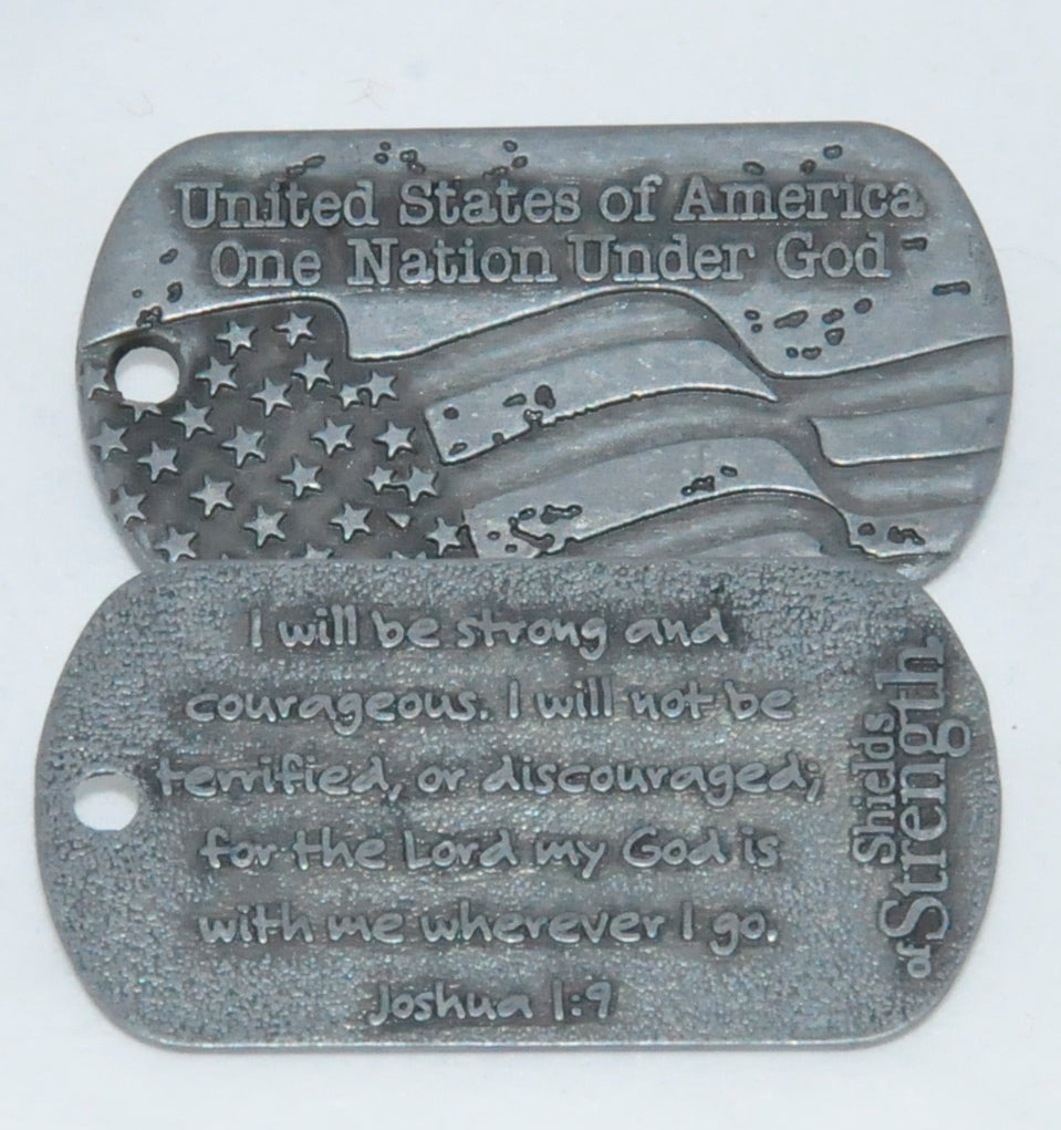 Joshua Shield of Strength - rugged pewter