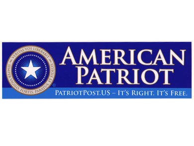 American Patriot bumper sticker