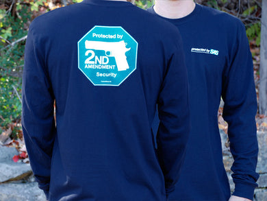 Second Amendment Security- Navy long-sleeve shirt