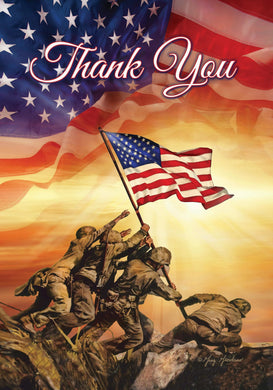 Thank You Troops  garden flag - Iwo Jima