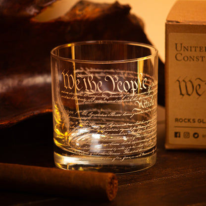 We The People whiskey glass - proudly made in America for Americans!