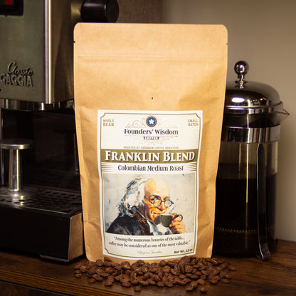 The Franklin Blend - a medium roast whole bean small batch artisan coffee