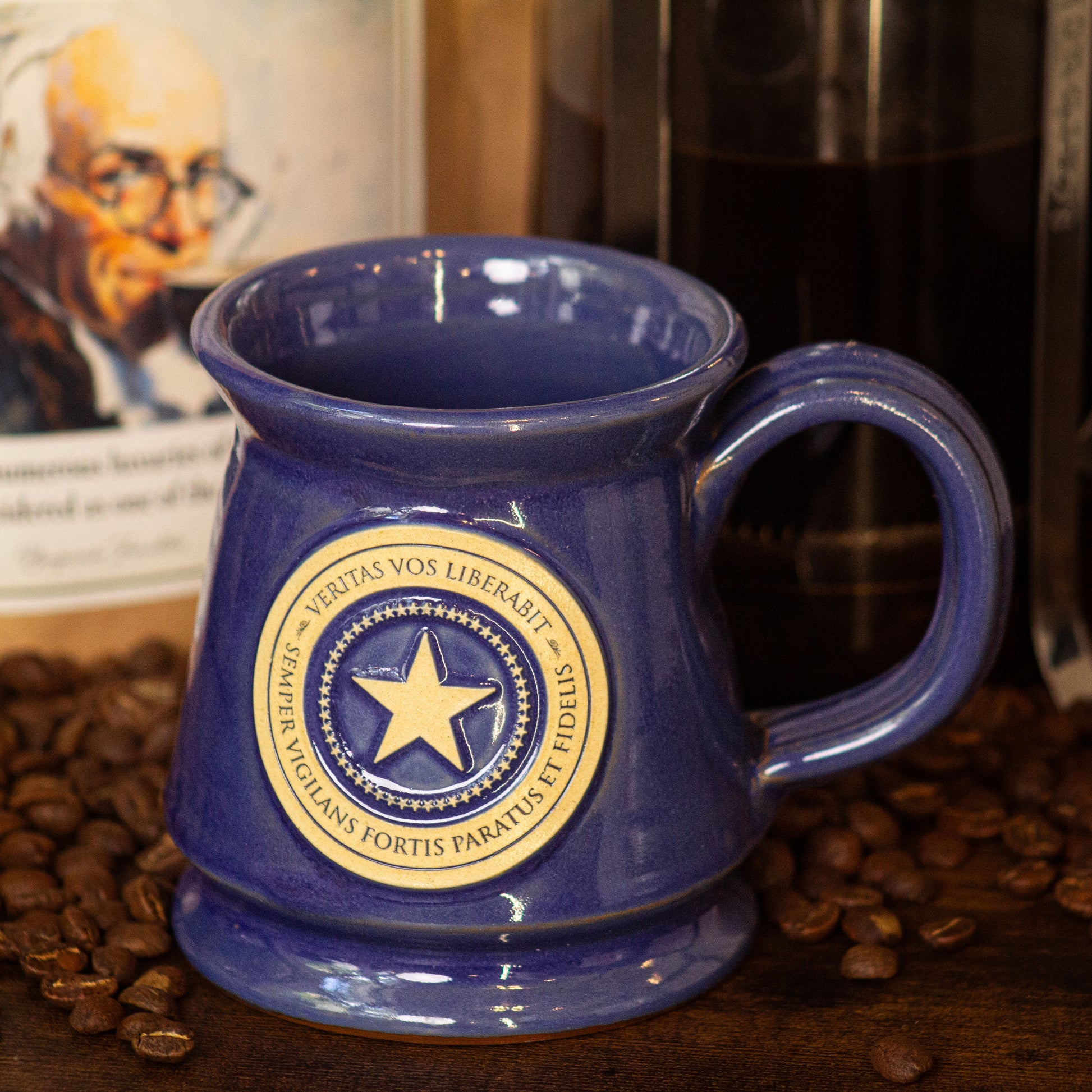 The Patriot Logo Pottery Mug - Bonnie Blue