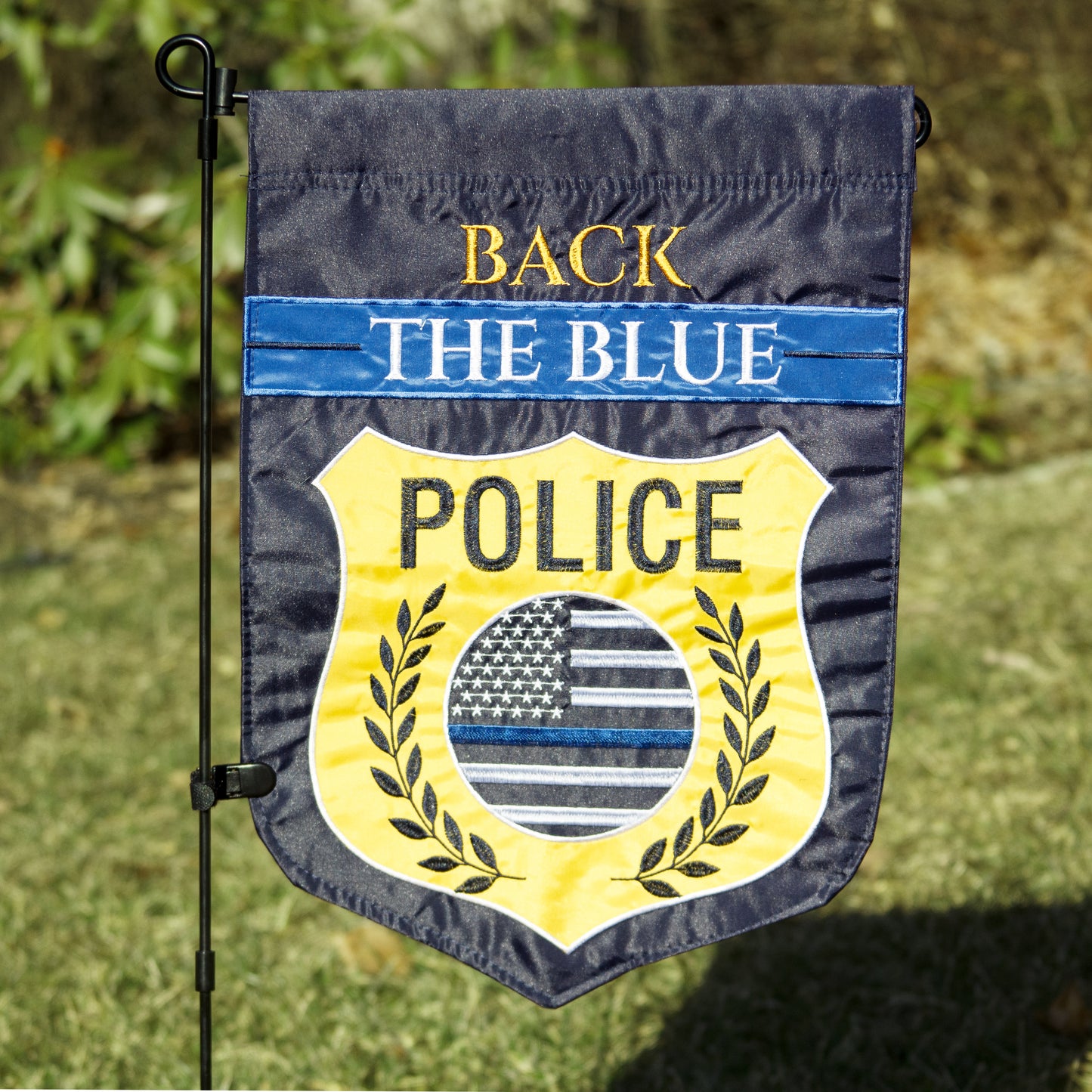 Back the Blue Garden Flag