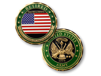 Army Retired coin