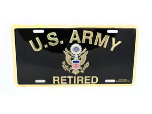 Army Retired license plate