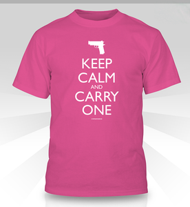 Keep Calm and Carry One shirt - pink