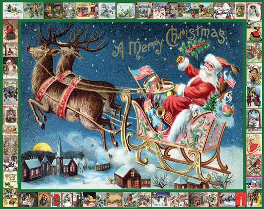 Santa's Patriotic Sleigh Puzzle