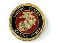 Pinmart's Gold Plated USMC Marine Corps Letters Military Lapel Pin