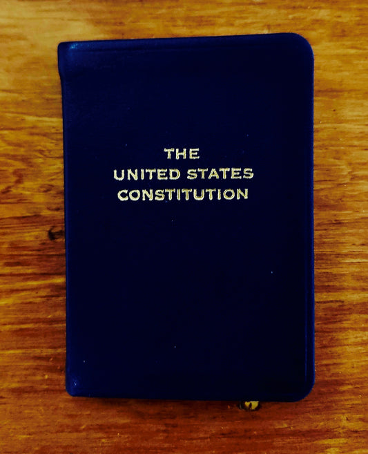 Leather-Bound Constitution and Declaration, shirt pocket-sized - Navy Blue