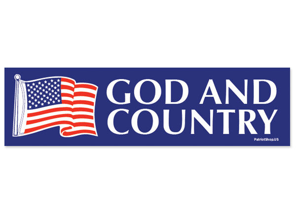 God and Country sticker