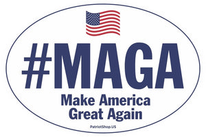 #MAGA - Make America Great Again oval sticker