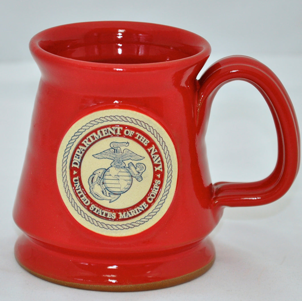 Marine pottery mug - red