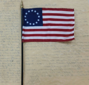 Betsy Ross stick flag - 4"x6"