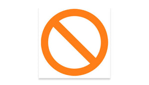 No! decal - orange