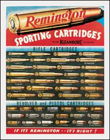 Remington tin sign