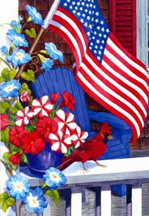 Patriotic Porch garden flag
