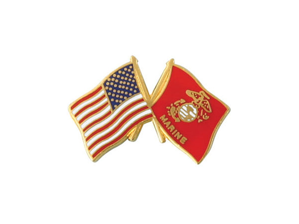 Marine Crossed Flag pin