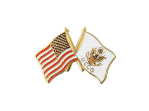 Coast Guard Crossed Flag pin