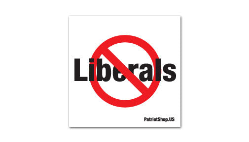 No Liberals sticker