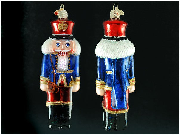 Soldier Nutcracker ornament-blue and red