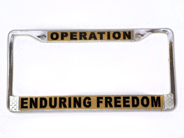 Operation Enduring Freedom license plate frame