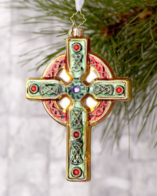 Radko Celtic Christmas cross ornament