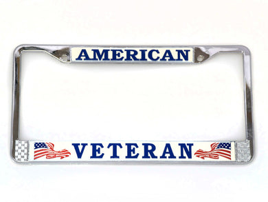 American Veteran license plate frame