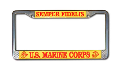 Marine license plate frame