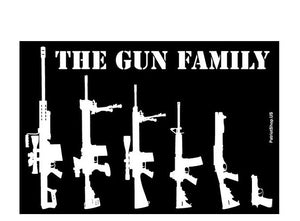 The Gun Family sticker - black