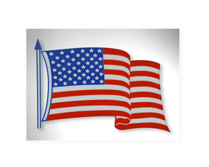 U.S. Flag cling - inside application