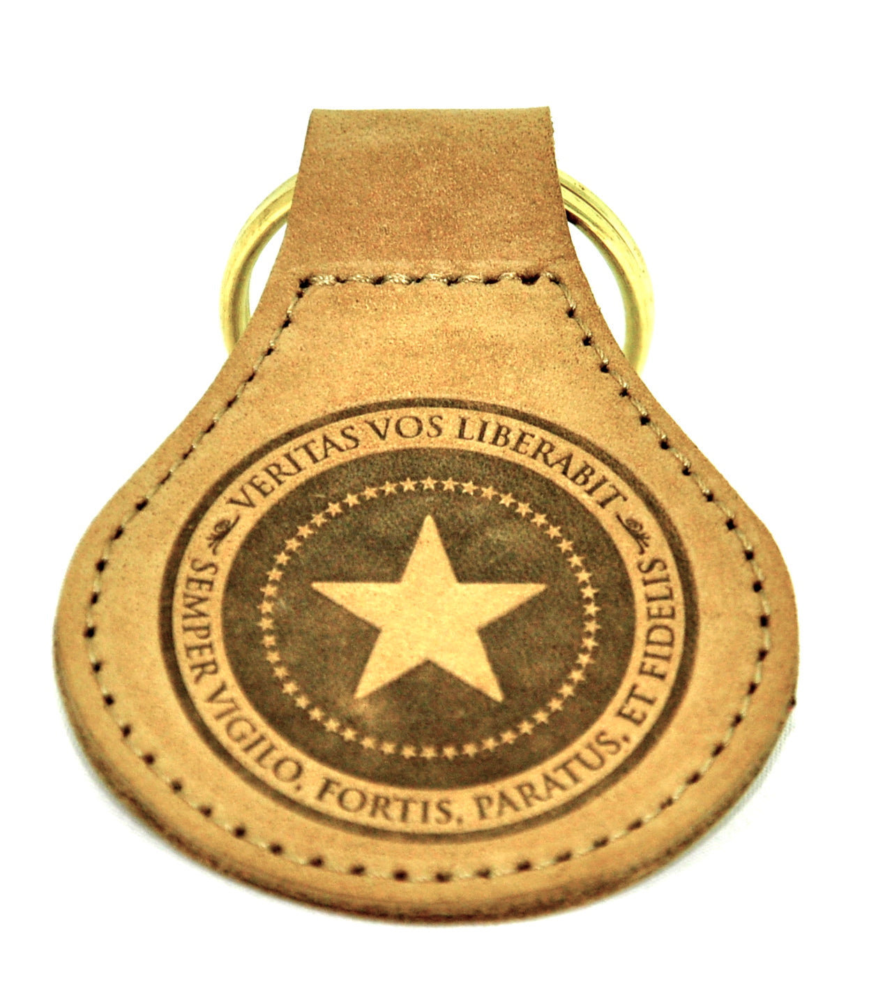 Patriot Post leather key fob - NuBuck