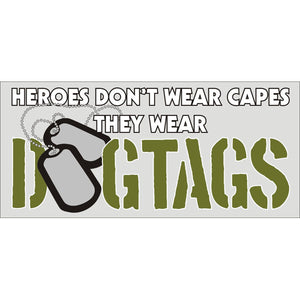 Heroes Wear Dogtags decal