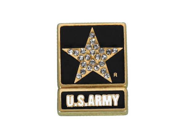 Army Star Logo Gemstone lapel pin