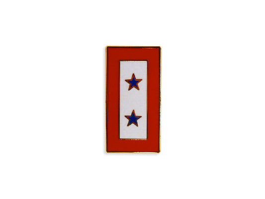 Blue Two Star Service lapel pin