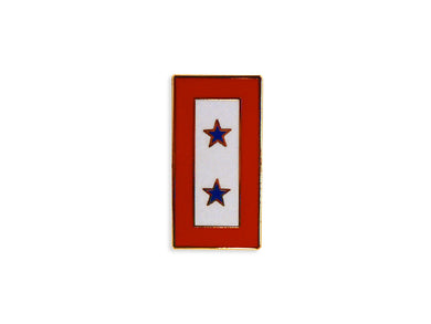 Blue Two Star Service lapel pin