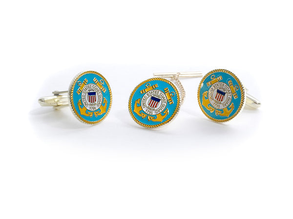 Coast Guard Tie Tack & Cufflink Set