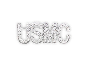 USMC rhinestone brooch