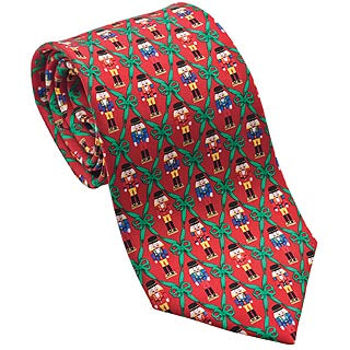 Nutcracker Christmas tie - red