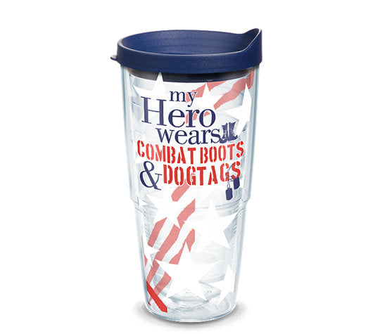 My Hero Wears Combat Boots Tervis - 24 oz.