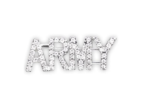 ARMY rhinestone brooch