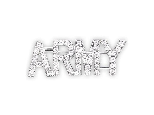 ARMY rhinestone brooch