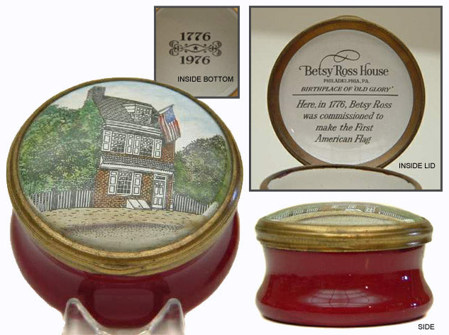 Bilston & Battersea Betsy Ross enamel - RARE