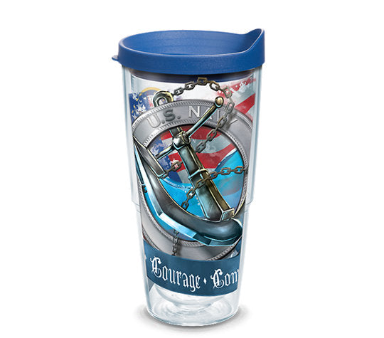 Navy Anchor Wrap Tervis - 24 oz.