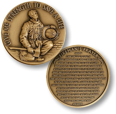 Firefighter Prayer coin
