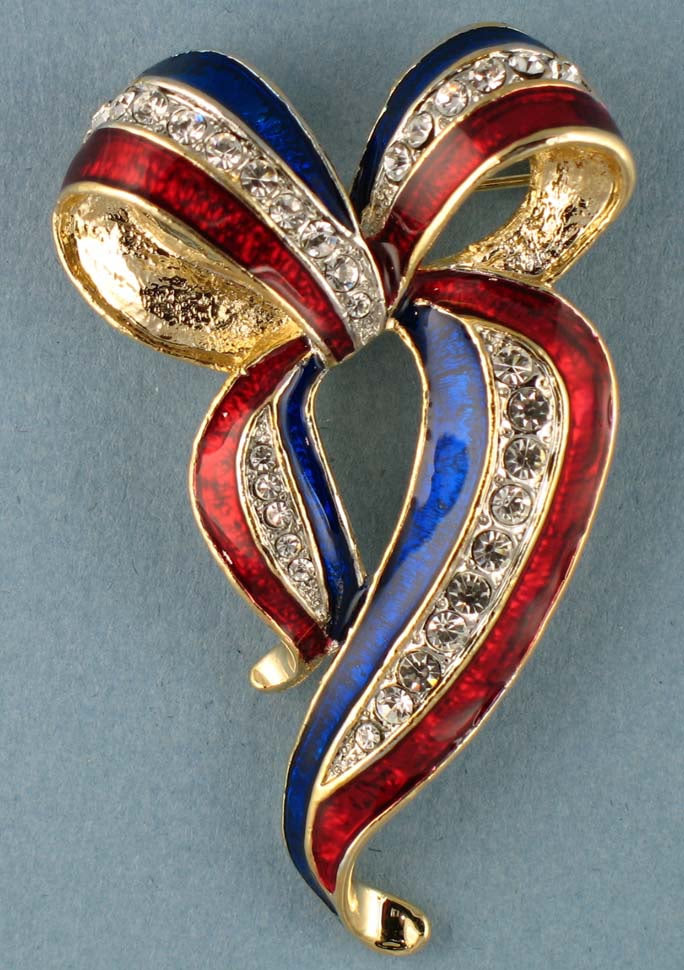 Red, White and Blue Remembrance brooch