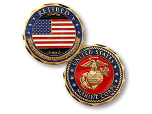 Marine Retired coin