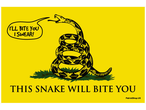 Overstock Sale - Gadsden sticker - Will Bite You